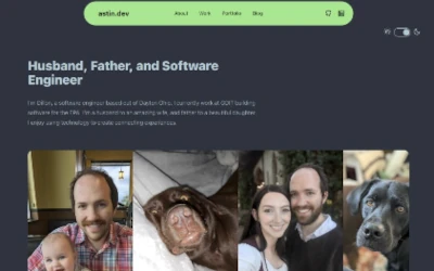 screenshot of my website